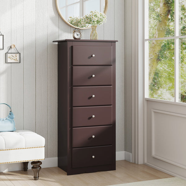 6-drawer bedroom dresser, Brown
