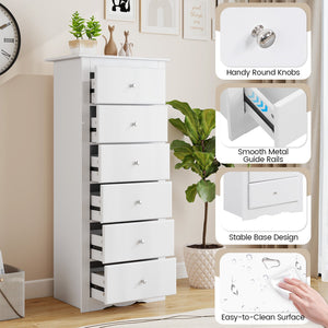 6-drawer bedroom dresser, White
