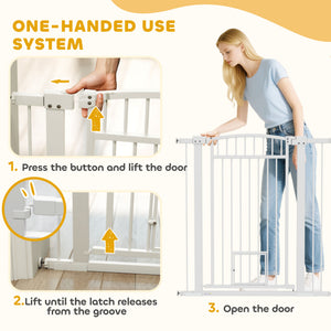 Extra Wide Pet Gate with Small Door