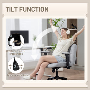 Chaise de bureau à dossier croisé, grise