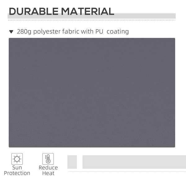 Store extérieur rétractable manuel 12' x 10', réglable et polyvalent, gris foncé
