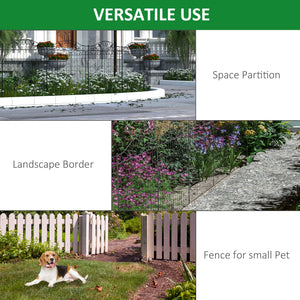 Clôture décorative de jardin à 4 panneaux