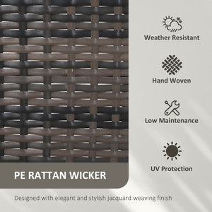 Ensemble de 2 fauteuils à bascule en osier, gris