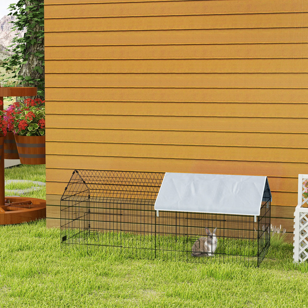 Chicken coop with roof, silver