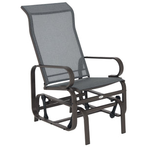 Fauteuil à bascule, marron/gris