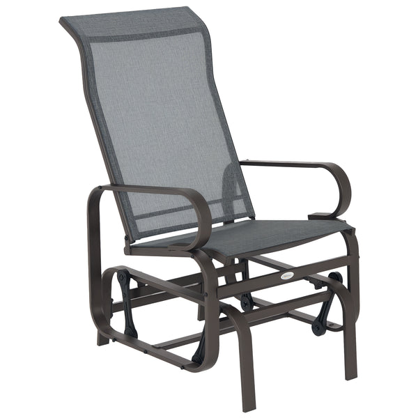 Fauteuil à bascule, marron/gris