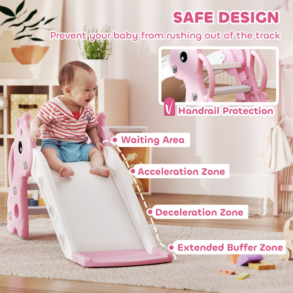 Toboggan 3 en 1 pour tout-petits rose