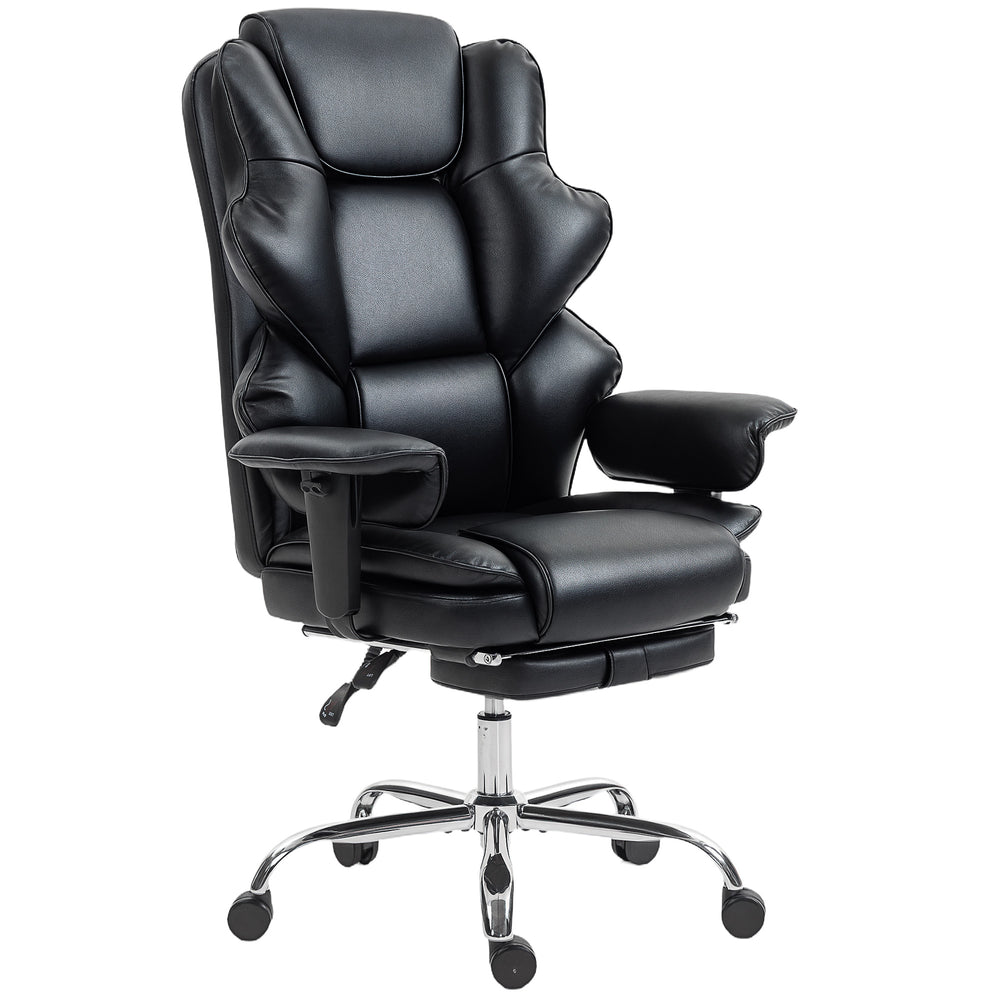 Fauteuil de bureau rembourré de mousse à ressorts en cuir PU