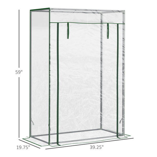 Garden greenhouse with steel frame