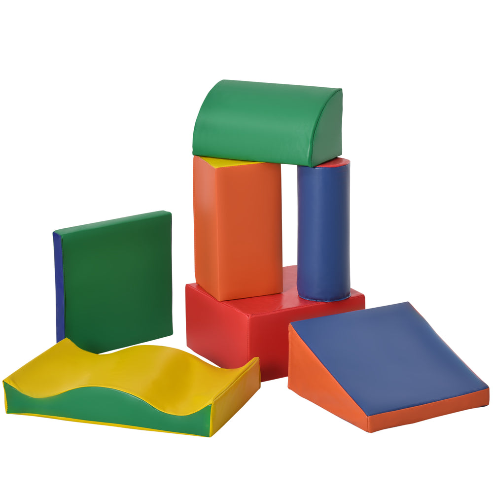 Lot de 7 blocs d'escalade en mousse souple modulaires, multicolore