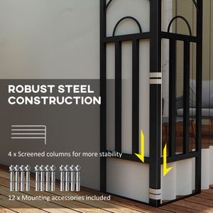 Pergola murale 10 x 13 avec 2 rideaux et 2 moustiquaires, résistante aux UV, beige