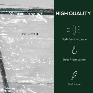 Portable mini tunnel greenhouse, transparent