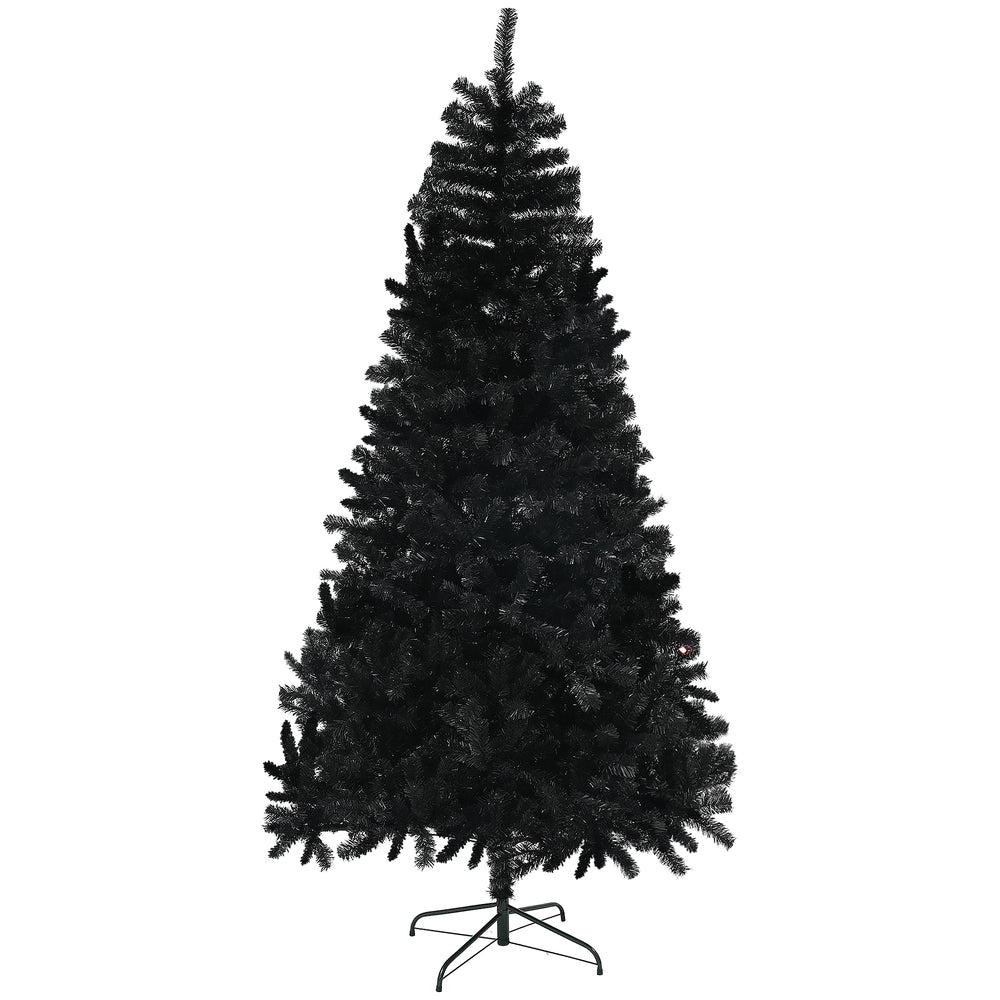 Sapins de Noël artificiels noir de 7,5 pieds avec ouverture automatique