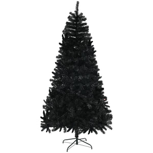 Sapins de Noël artificiels noir de 7,5 pieds avec ouverture automatique