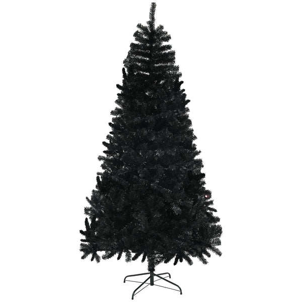 Sapins de Noël artificiels noir de 7,5 pieds avec ouverture automatique