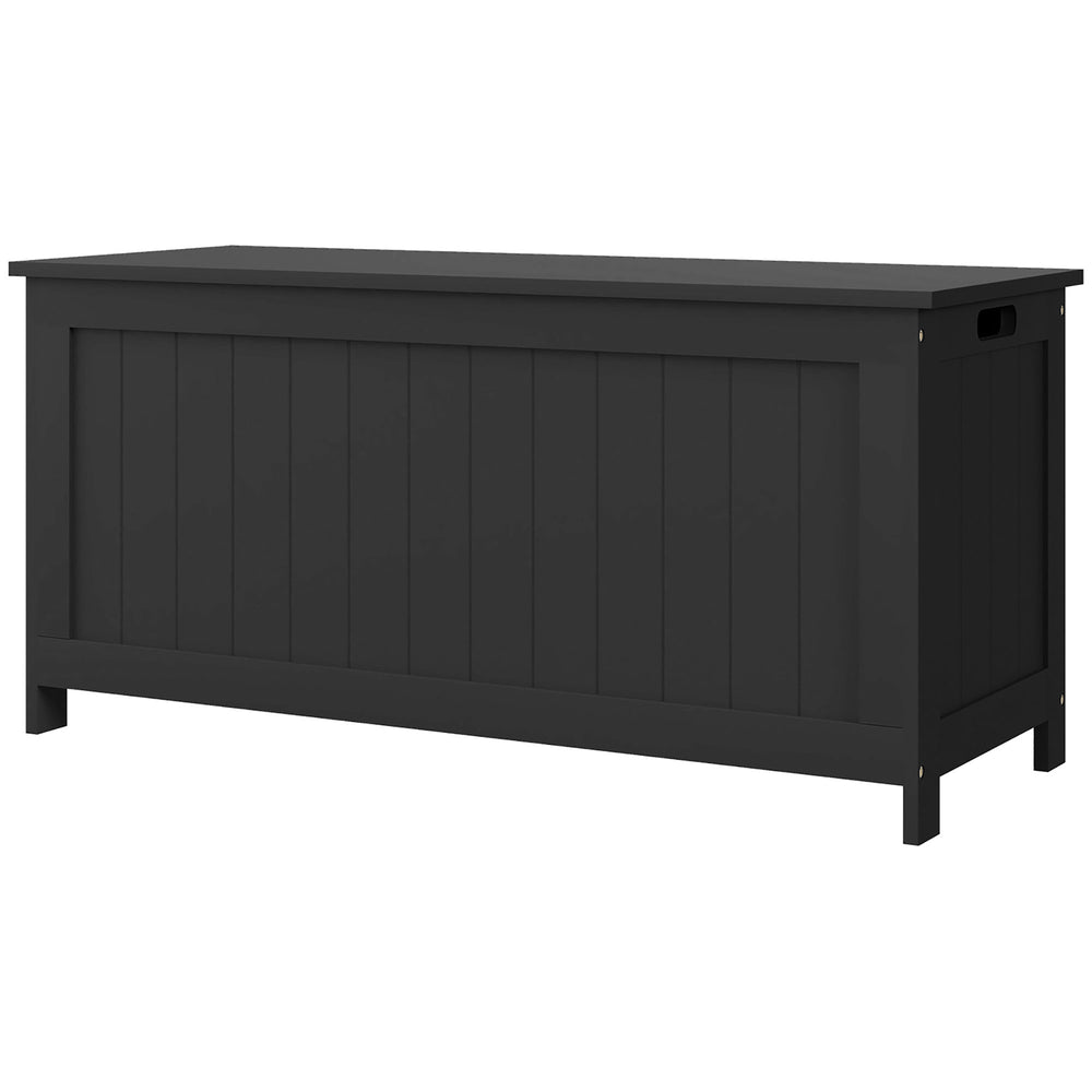 Coffre de rangement avec 2 charnières de sécurité, noir
