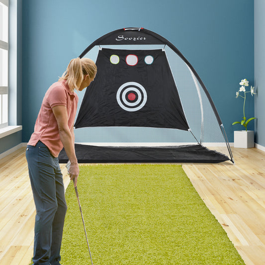 Soozier Golf Net, 10 x 6 ft Golf Practice Net for Backyard Driving Range, Multi-Target Golf Hitting Net, Golf Training Net