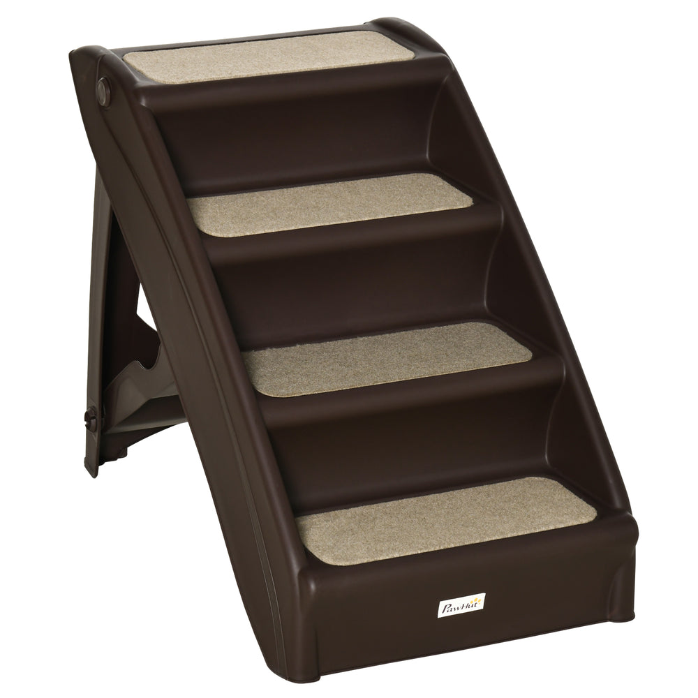Escalier portable pour chiens et chats, marron foncé