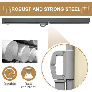 Store extérieur pliable, résistant aux UV et au vent, blanc crème