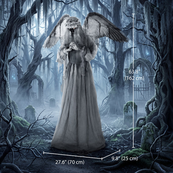 Halloween Animated Standing Crying Angel Decoration with Sound and Touch Activation