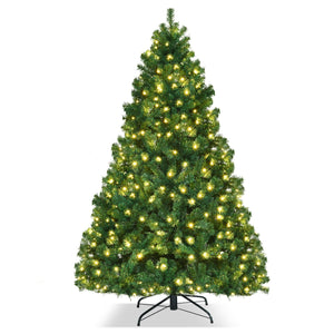 Arbre de Noël artificiel en PVC de 7 pieds avec lumières LED