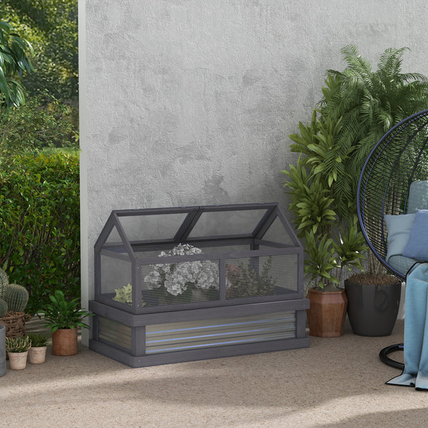 Kit de jardin surélevé avec serre, châssis froid en bois