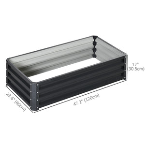 Lot de 2 jardinières surélevées galvanisées grises