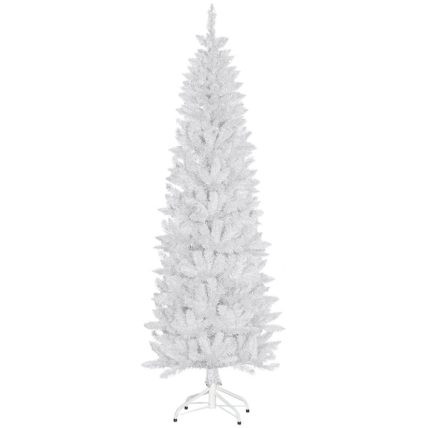 Sapin de Noël artificiel de 7 pieds de haut blanc