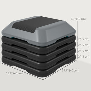 Stepper réglable en hauteur à 5 niveaux, gris