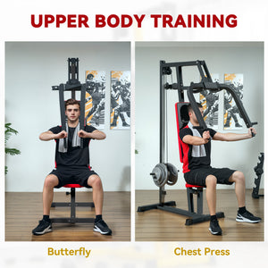 Appareil de musculation des pectoraux et des épaules, noir