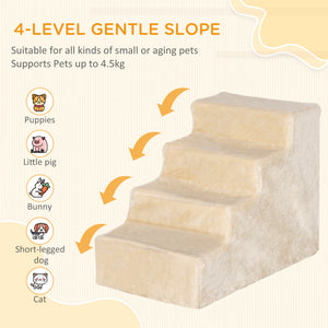 4-Step Pet Ramp with Removable Cover, Beige