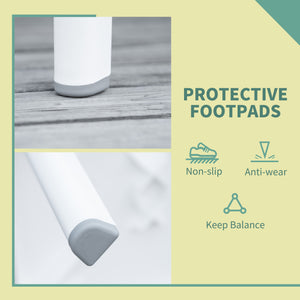 Table d'appoint de jardin en plastique, blanche