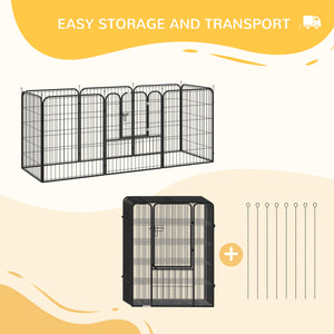 8-Panel Heavy-Duty Metal Playpen
