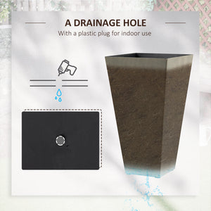 Lot de 3 jardinières en plastique