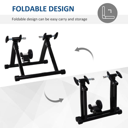 Stationary Bike Stand for Cycling Exercise, 26-28 Inch Wheels, Black