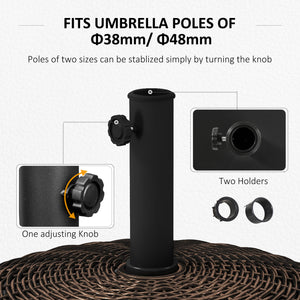 Pied de parasol rond en résine, couleur bronze