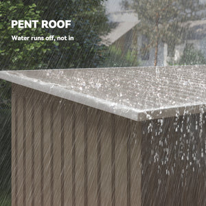 Metal garden shed with foundation kit, ventilation and doors, light grey