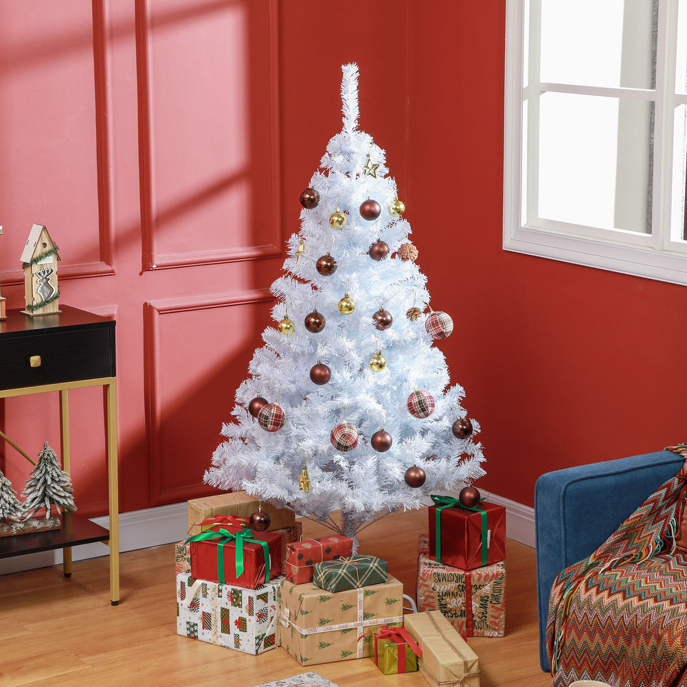 Sapin de Noël artificiel blanc de 5 pieds avec 536 branches