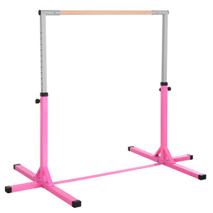 Barre de gymnastique professionnelle pour enfants, rose