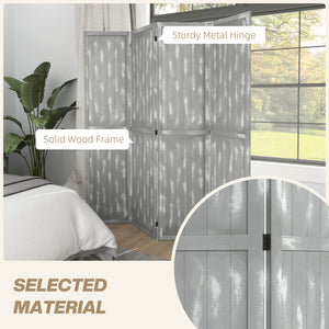 Paravent séparateur de pièce pliable, gris