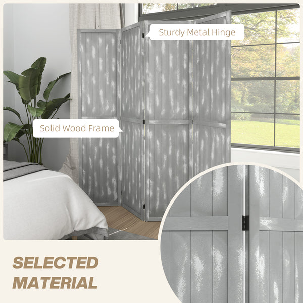 Paravent séparateur de pièce pliable, gris
