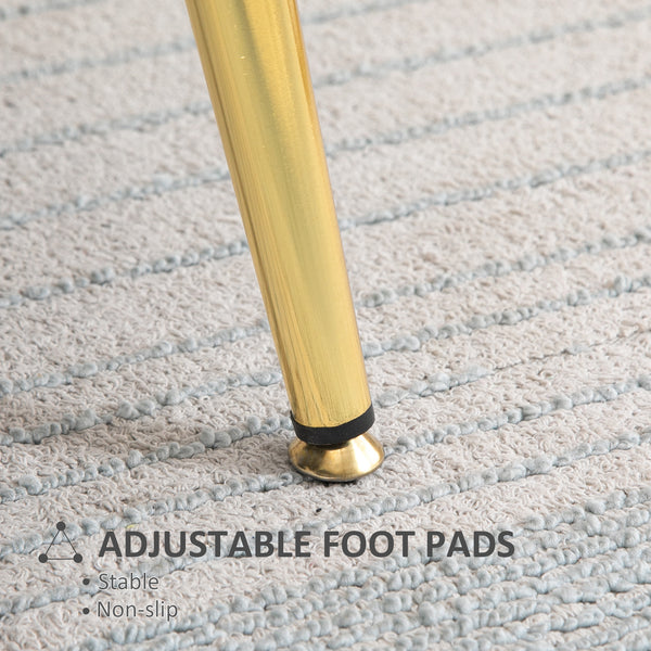 Fauteuil d'appoint lotus en tissu velours avec pieds en métal doré, jaune