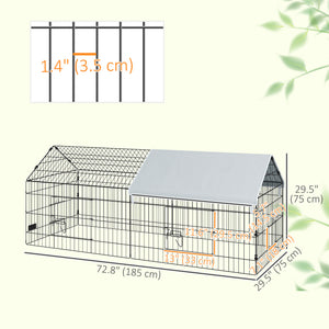 Chicken coop with roof, silver