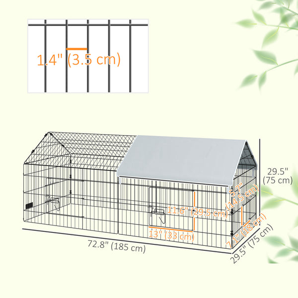 Chicken coop with roof, silver