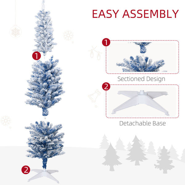Sapins de Noël artificiels givré de 6 pieds pré-éclairés