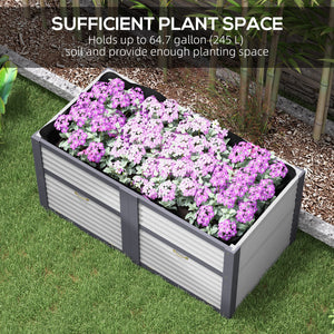 Jardinière surélevée en bois avec rangement