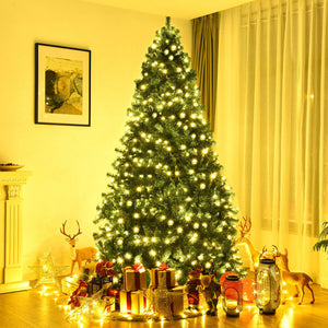 Arbre de Noël artificiel en PVC de 7 pieds avec lumières LED