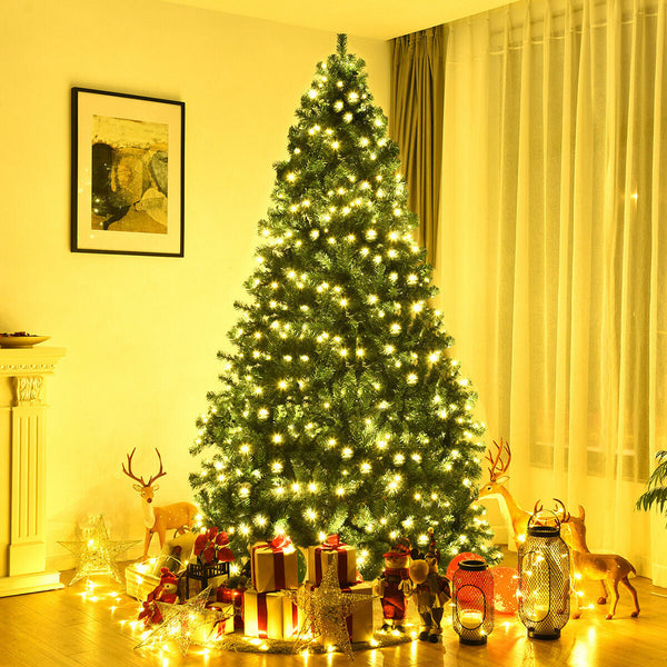 Arbre de Noël artificiel en PVC de 7 pieds avec lumières LED