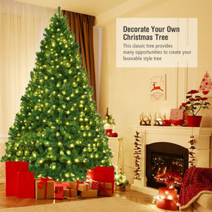 Arbre de Noël artificiel en PVC de 7 pieds avec lumières LED