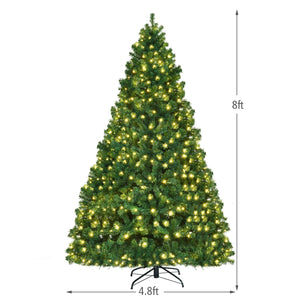 Arbre de Noël artificiel en PVC de 7 pieds avec lumières LED